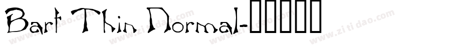 Bart Thin Normal字体转换